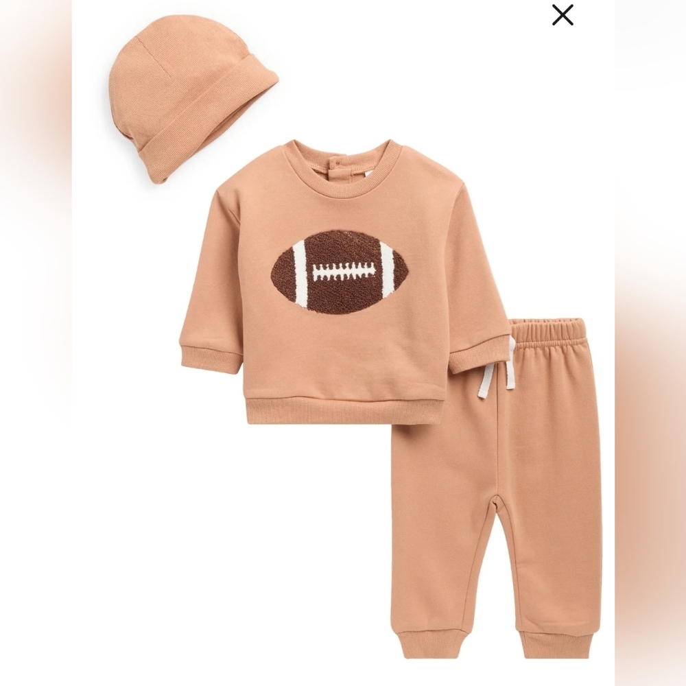 Kids Football Matching Set in Tan